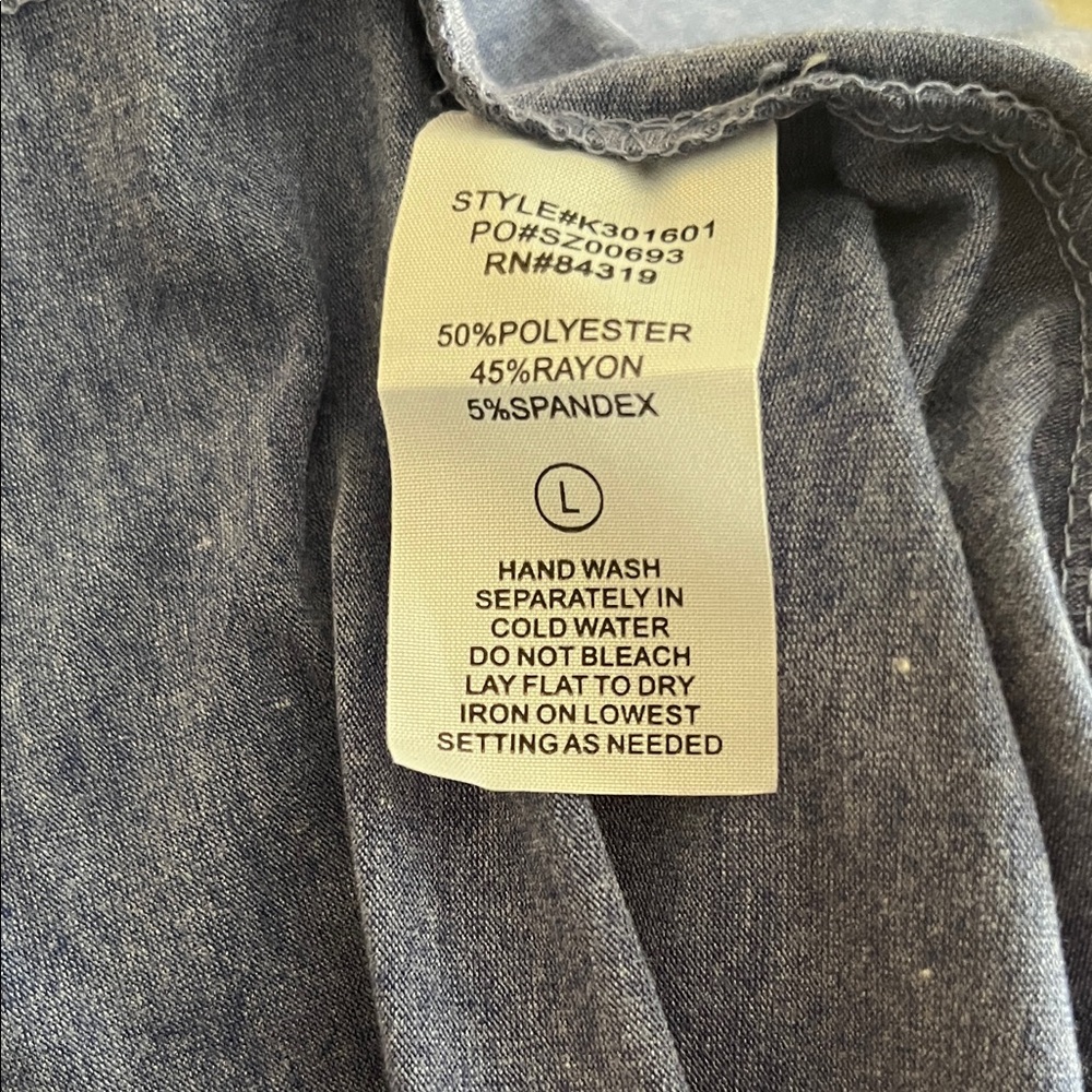 Cyrus Draped Open Front Cardigan in Denim Blue - Picture 5 of 5
